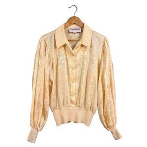 Vintage Castleberry Size 12 Yellow Long Sleeve Shirt